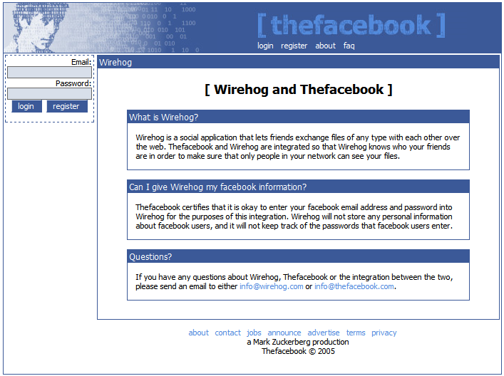 Facebook-wirehog