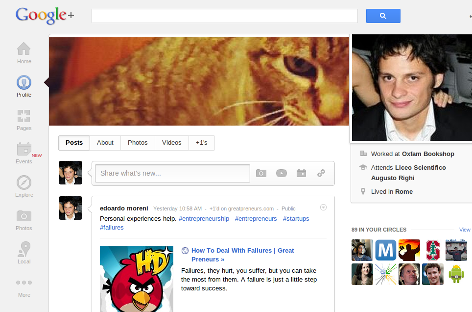 Google Plus Profile