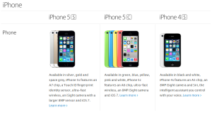 iphone comparison 300x166 iPhone 5S and 5C   First Thoughts