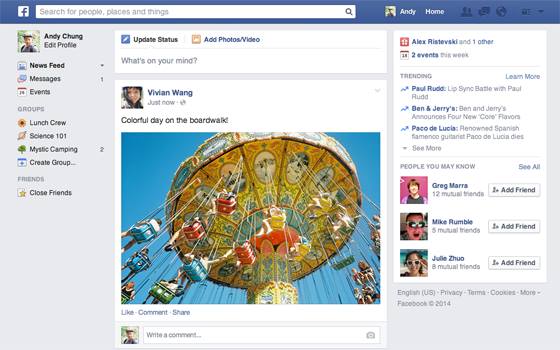 facebook new design 2014 The Future Of Social Networks
